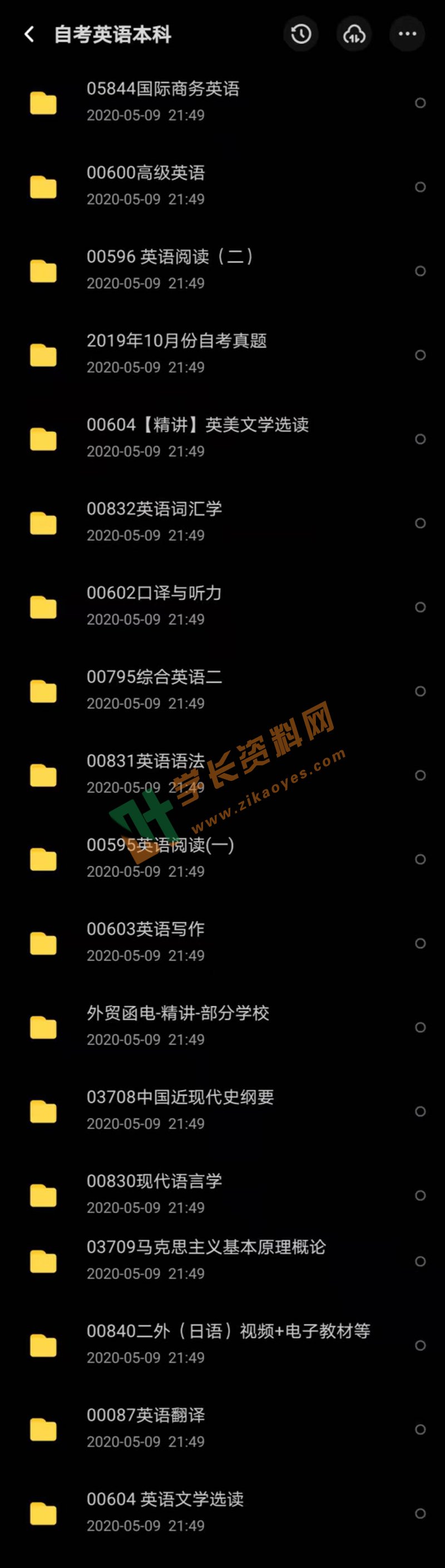 自考英语本科全套复习资料所有科目