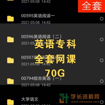 自考英语专科教学视频+课件复习资料【精品】