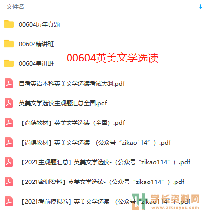 00604英美文学选读百度云网盘