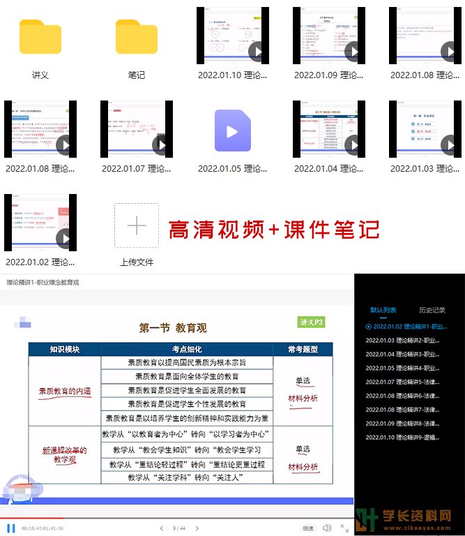 幼儿园小学中学教师证复习资料2022年考试