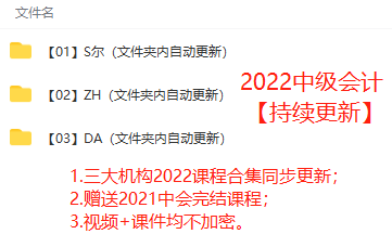 2022年中级会计师考试资料百度云网盘群