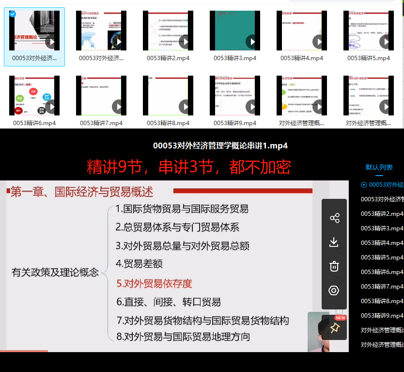 00053对外经济管理学概论自考视频百度云网盘