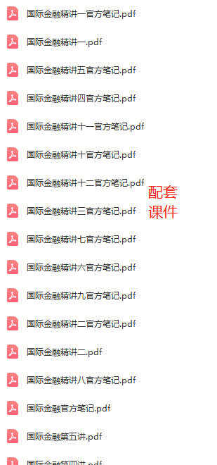 00076国际金融自考百度云网盘视频+真题+课件