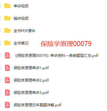 00079保险学原理视频资源百度云网盘下载
