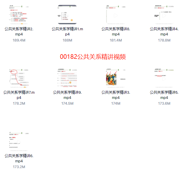 公共关系学00182自考精串讲视频+课件+真题百度网盘下载