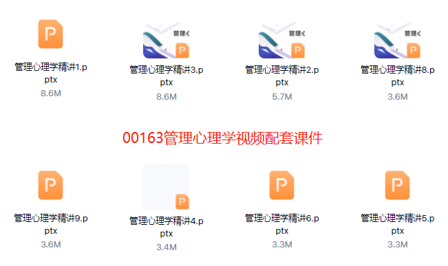 00163管理心理学自考精串讲视频+课件+真题百度网盘下载