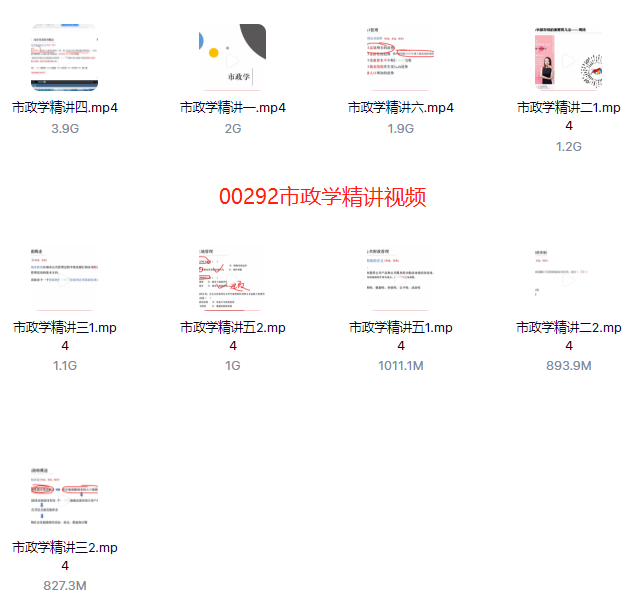 00292市政学自考精串讲视频+课件+真题百度网盘下载